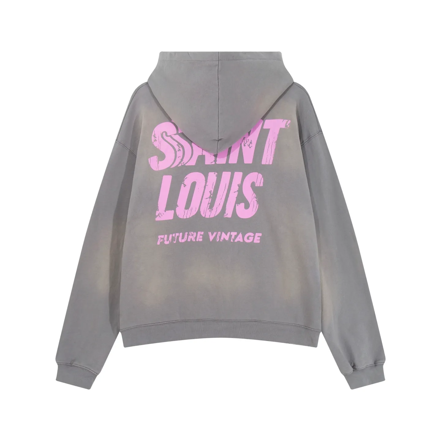 Style No. S111 P320💰 (450g version) SSSAINT LOUIS splash-ink logo long-sleeved zipper hoodie sweatshirt is made of 450g dense cotton fabric, with a loose fit. Same style for men and women.   Size S-XL